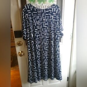 Ellos Blue & Navy Dress 26/28